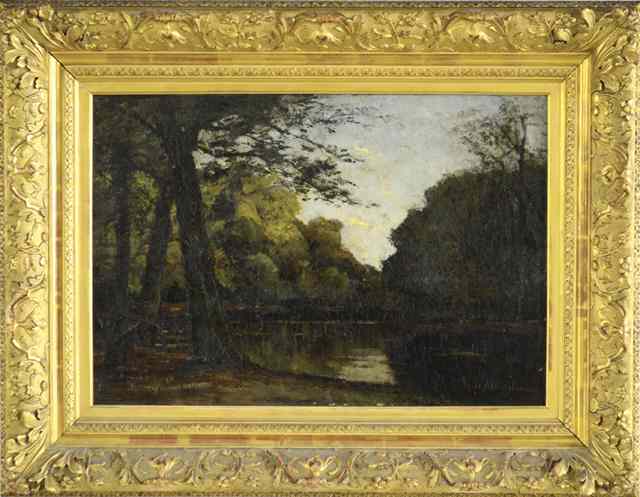 Appraisal: FRITS MONDRIAAN OIL ON CANVAS Dutch - A Barbizon landscape