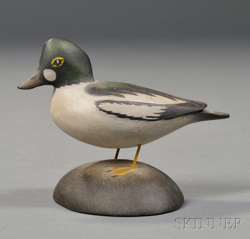 Appraisal: Miniature Carved and Painted Goldeneye Figure A Elmer Crowell -