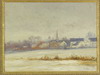 Appraisal: OOB - Winter Village Scene signed D A Hamilton Portland