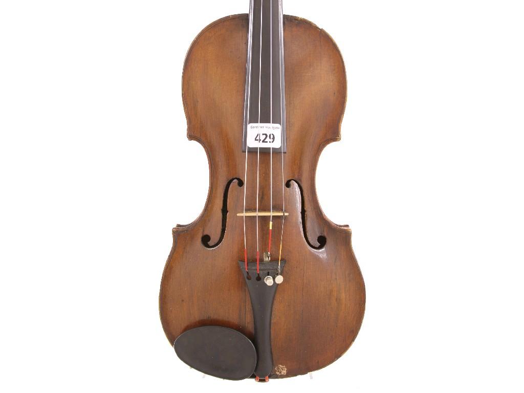 Appraisal: Interesting th century violin labelled Joan Carol Cloz in Mittenwald