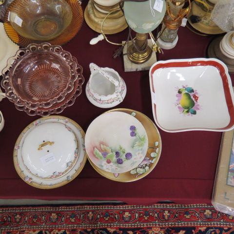 Appraisal: pc Estate Porcelain Lot Nippon covered crepe server Nippon plate