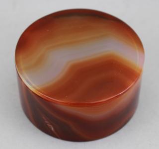 Appraisal: Circular Agate Box Circular Agate Box Diameter in