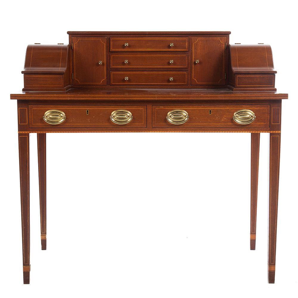 Appraisal: Biggs Federal Style Mahogany Writing Desk th century with stringer