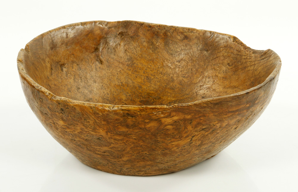 Appraisal: - th C American Burl Wood Bowl th century American