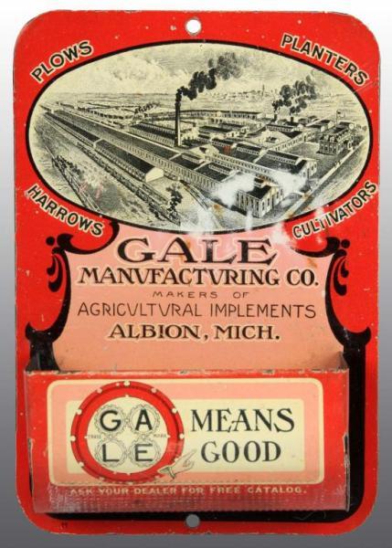 Appraisal: Tin Gale Manufacturing Company Match Holder Description Displays a nice