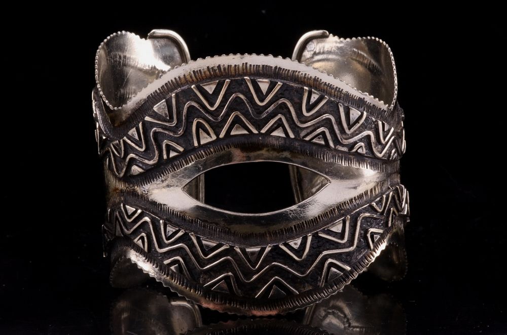 Appraisal: Armand American Horse Silver Snake Cuff Included in this lot