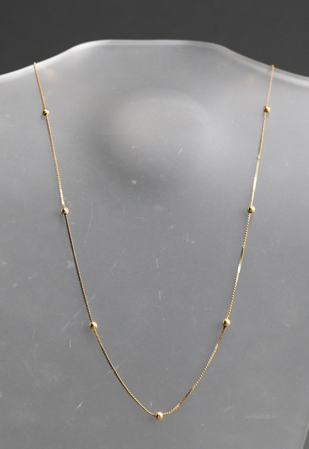 Appraisal: -Karat Yellow-Gold Necklace dwt L in