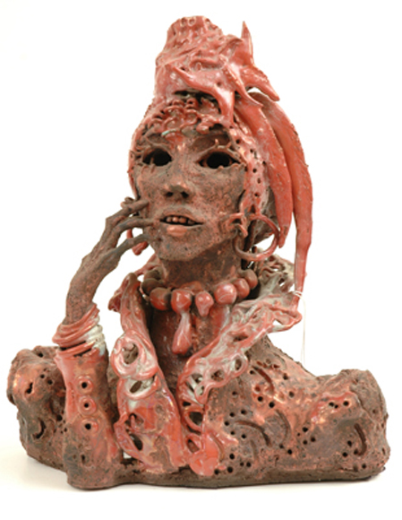 Appraisal: Greg Irvine born Bust of a Woman terracotta sculpture incised