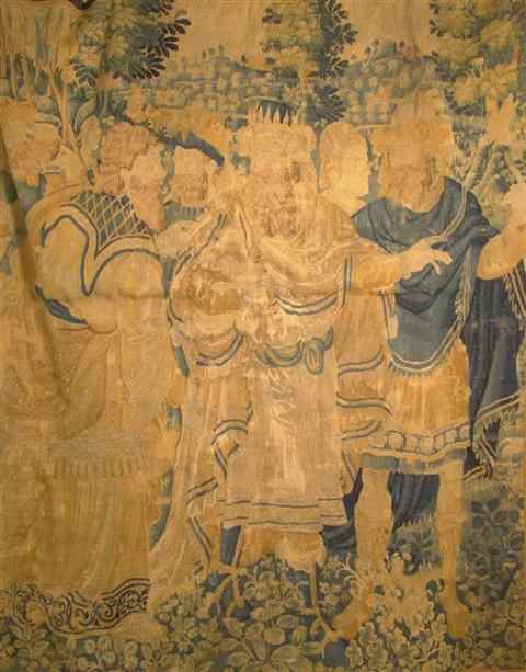 Appraisal: FLEMISH HISTORICAL TAPESTRY TH CENTURY woven with figures in a