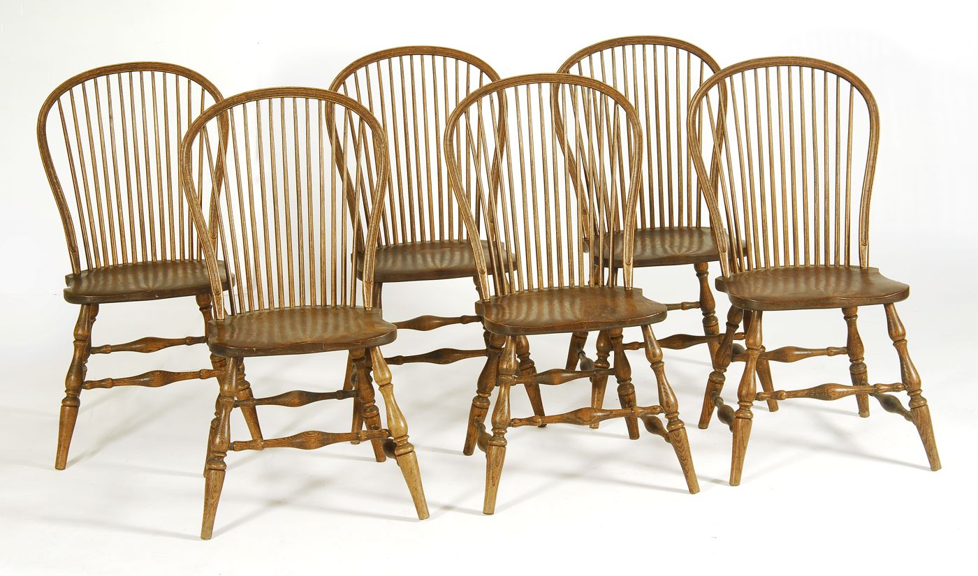 Appraisal: SET OF TWELVE HEYWOOD-WAKEFIELD BOWBACK WINDSOR SIDE CHAIRS Circa Thirteen-spindle