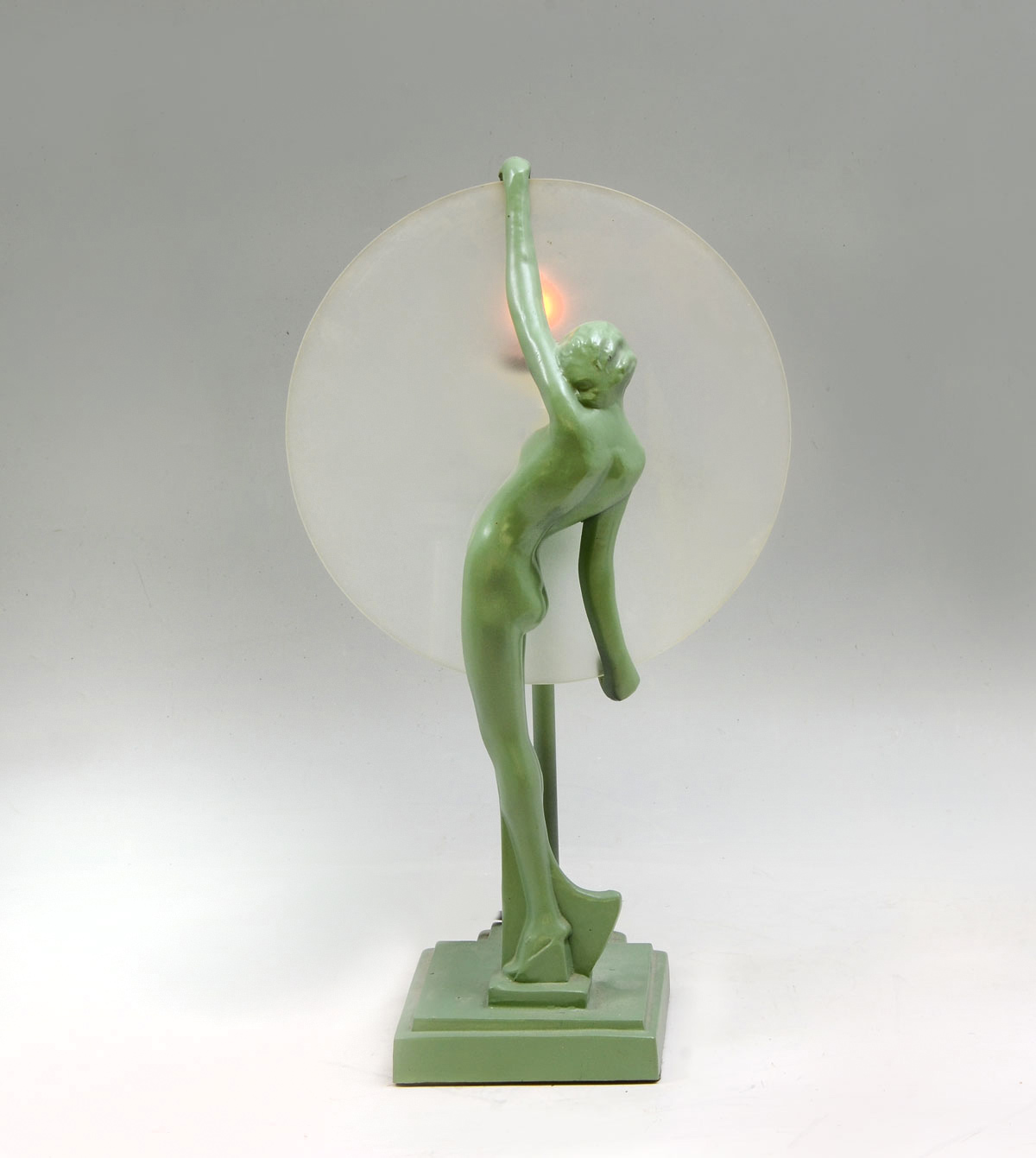 Appraisal: FRANKART NUDE FEMALE LAMP Art deco Frankart lamp having a