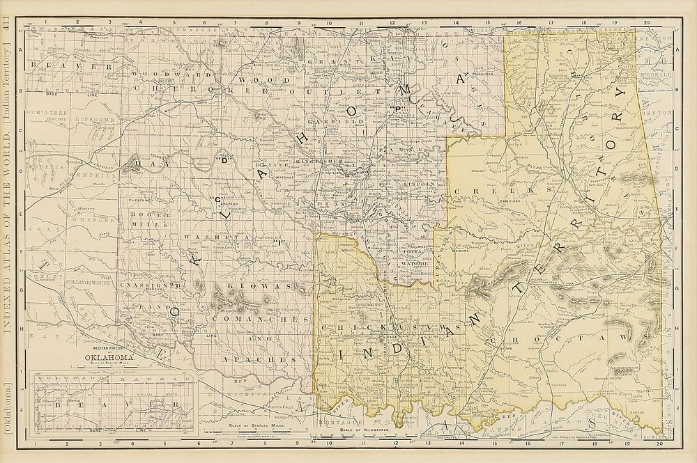 Appraisal: AN ANTIQUE MAP Rand McNally Co New Business Atlas Map