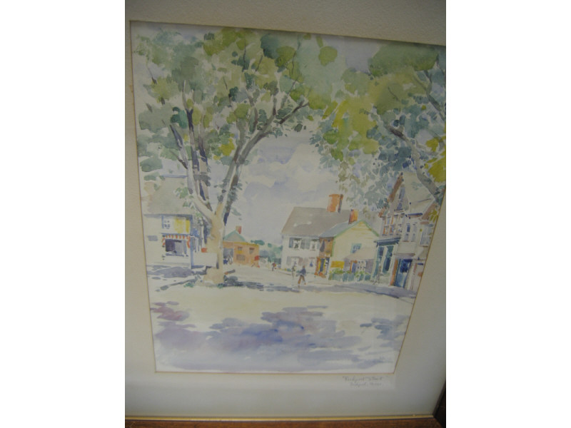 Appraisal: WALLACE BASSFORD AMERICAN B ROCKPORT STREET watercolor on paper signed