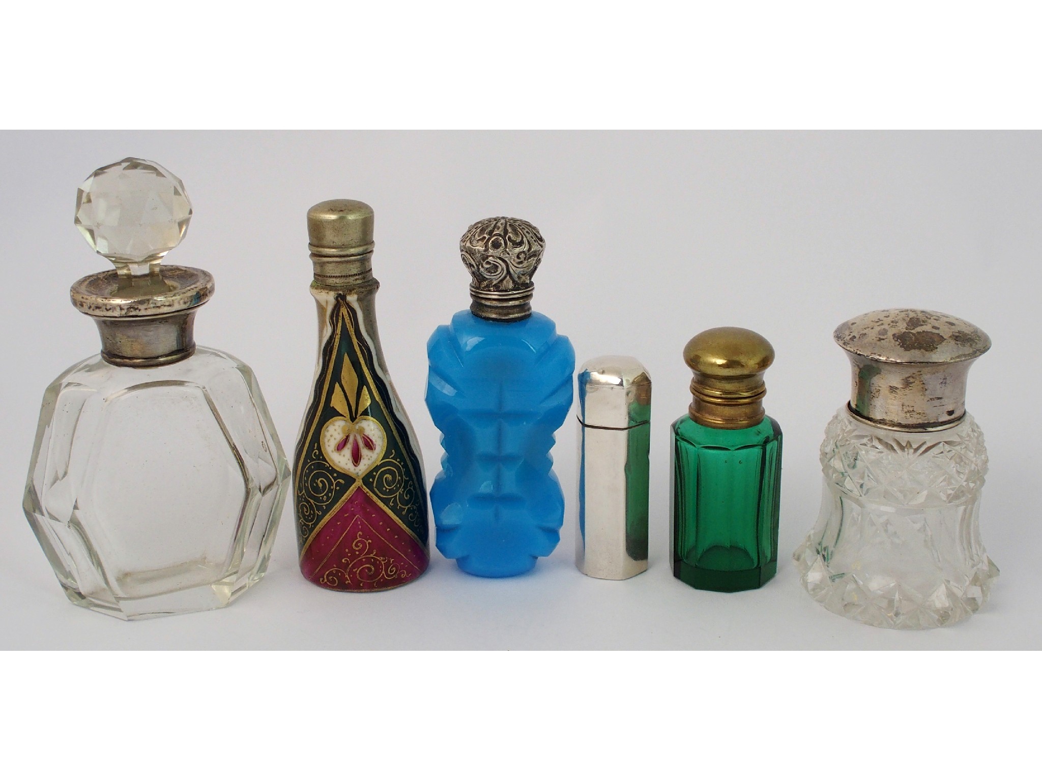 Appraisal: A silver scent bottlemaker's marks H T rubbed hallmarks of