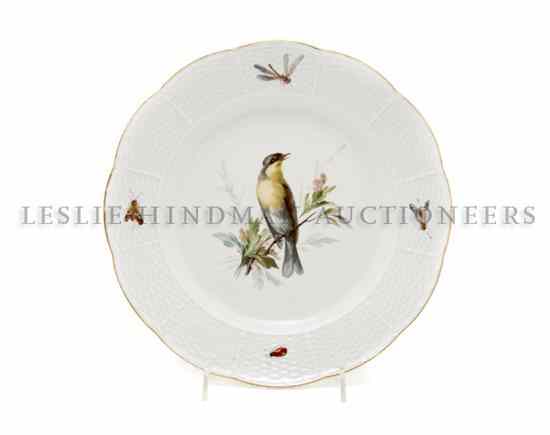 Appraisal: A Meissen Porcelain Ornithological Plate centered with a bird having