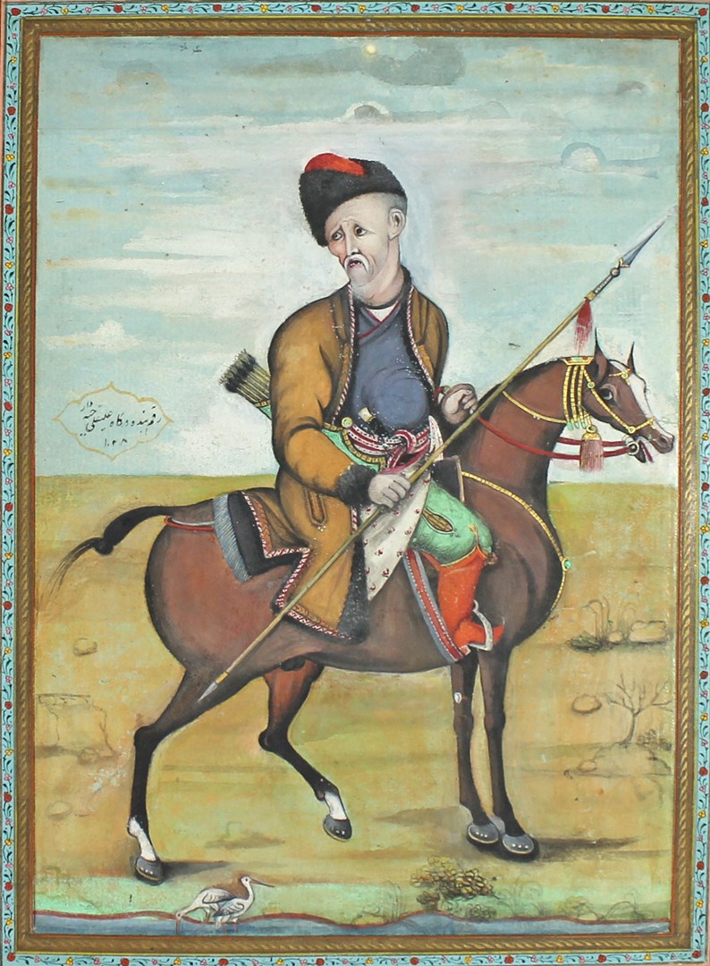 Appraisal: A horse rider with added attribution to 'Aliquli Jabbadarm Qajar