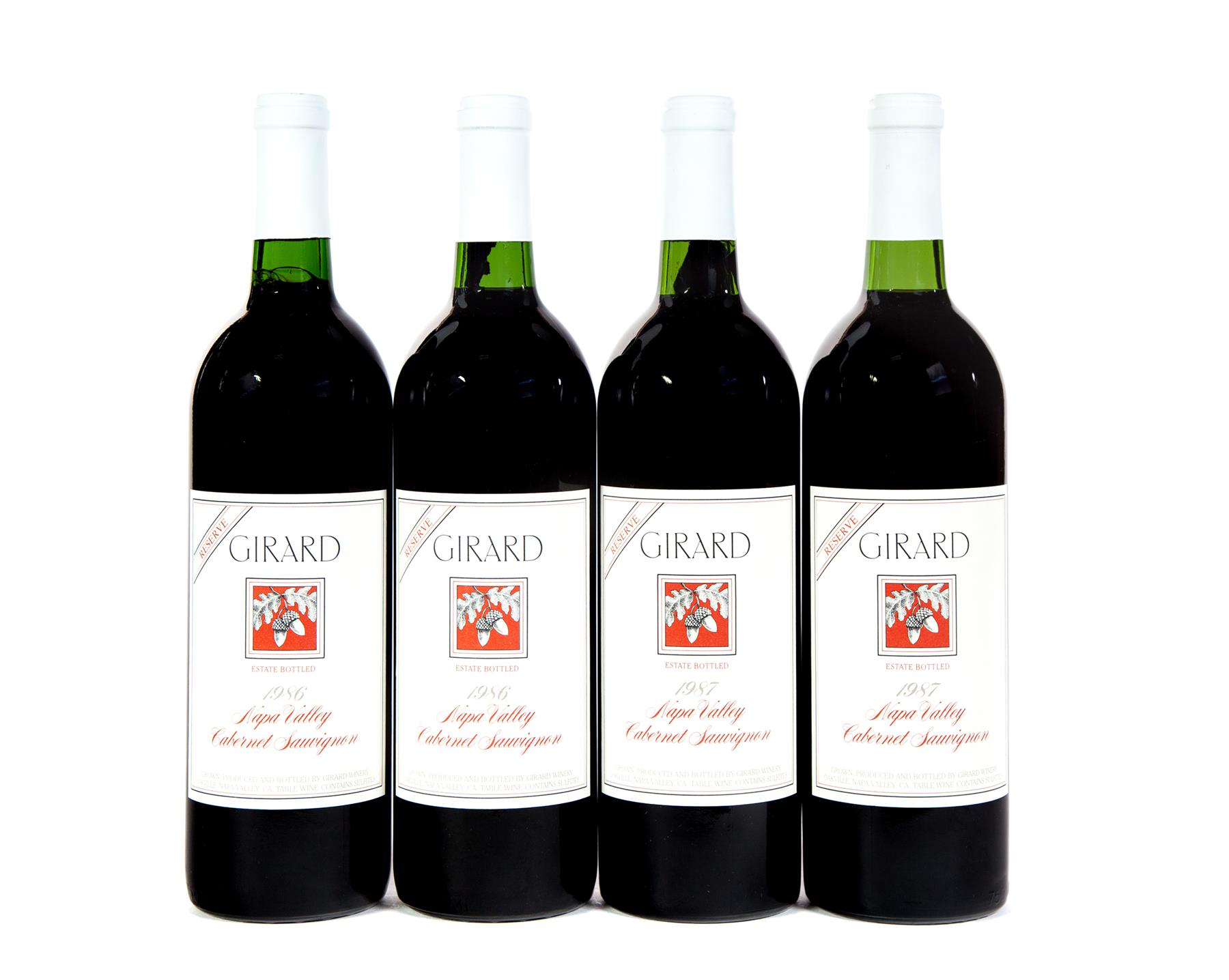 Appraisal: GIRARD RESERVE CABERNET SAUVIGNON VERTICAL Napa Valley bottles ml