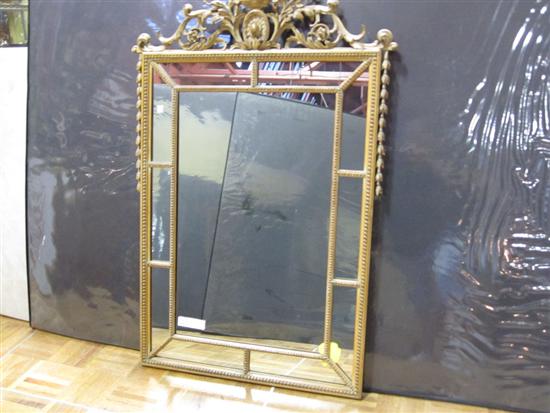 Appraisal: LOUIS XV STYLE CARVED WOOD MIRROR The rectangular mirror plate