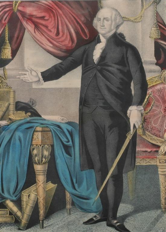 Appraisal: GROUP OF SIX PRINTS DEPICTING GEORGE WASHINGTON including Currier Ives