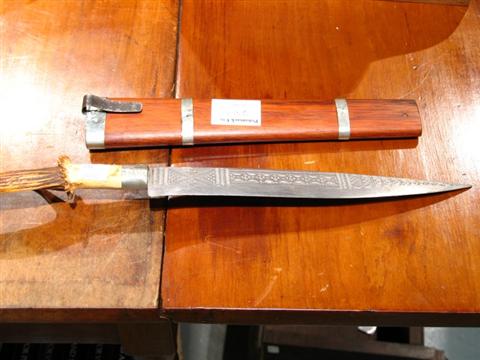 Appraisal: ORIENTAL SABER WITH HORN HANDLE h in