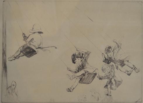 Appraisal: EILEEN ALICE SOPER - THE SWING ETCHING