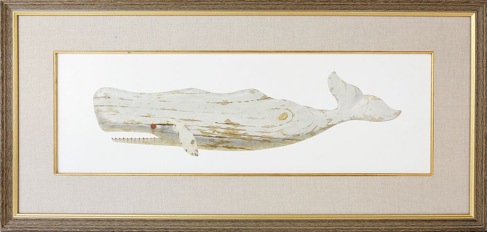 Appraisal: Joseph Cibula Watercolor And Acrylic Sperm Whale Trade Sign Still