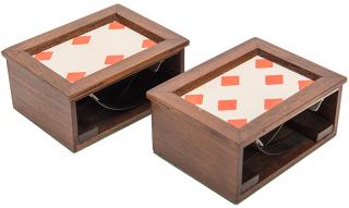 Appraisal: Pair of Wood Dealing Boxes Chicago H C Evans ca