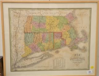 Appraisal: Samuel Augustus Mitchell - map of Massachusetts Connecticut and Rhode