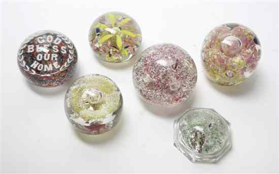 Appraisal: A Collection of Twelve Paperweights comprising ten spherical examples having