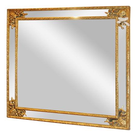 Appraisal: Rococo Style Gilt-Wood and Mirror Framed Mirror Estimate -