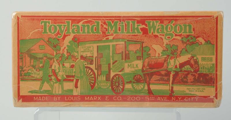 Appraisal: Marx Toyland Milk Wagon Box Original box only Has some