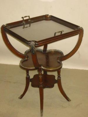 Appraisal: A VICTORIAN MAHOGANY TEA TABLE of square form the top