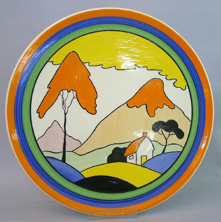 Appraisal: Mountain' The Bizarre Affair Collection Wedgwood circular plaque diameter