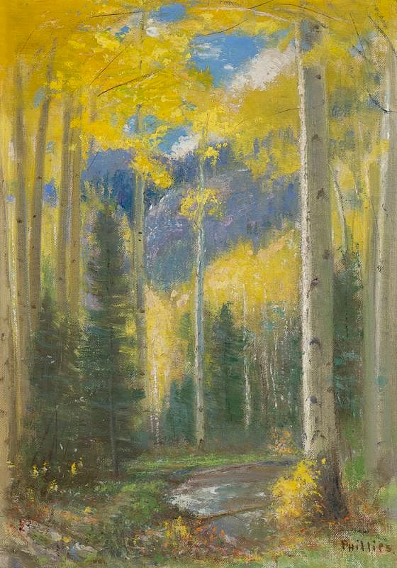 Appraisal: October Aspens - Twining by Bert Geer Phillips Bert Geer