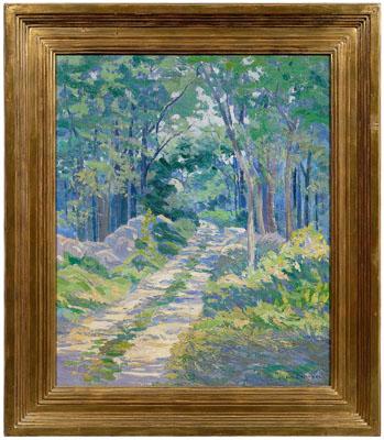 Appraisal: Harriet M Cantrall painting Illinois - a road through the