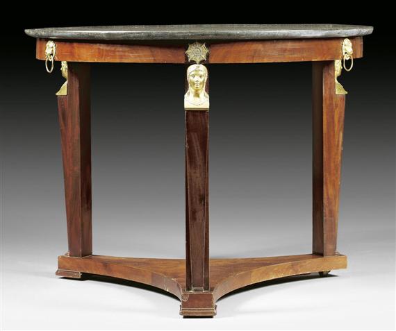 Appraisal: SALON TABLE AUX CARIATIDES late Empire Paris late th century