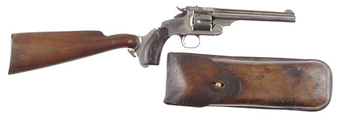 Appraisal: RARE SMITH WESSON NEW MODEL AUSTRALIAN CONTRACT REVOLVER WITH STOCK