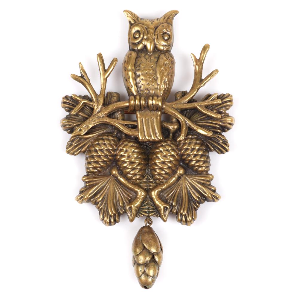 Appraisal: JOSEFF OF HOLLYWOOD LARGE H OWL PERCHING IN PINE BOW