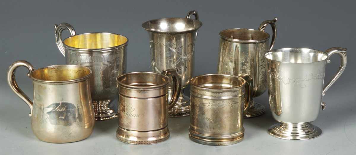 Appraisal: Group of Various Child's Cups Group of Various Child's Cups