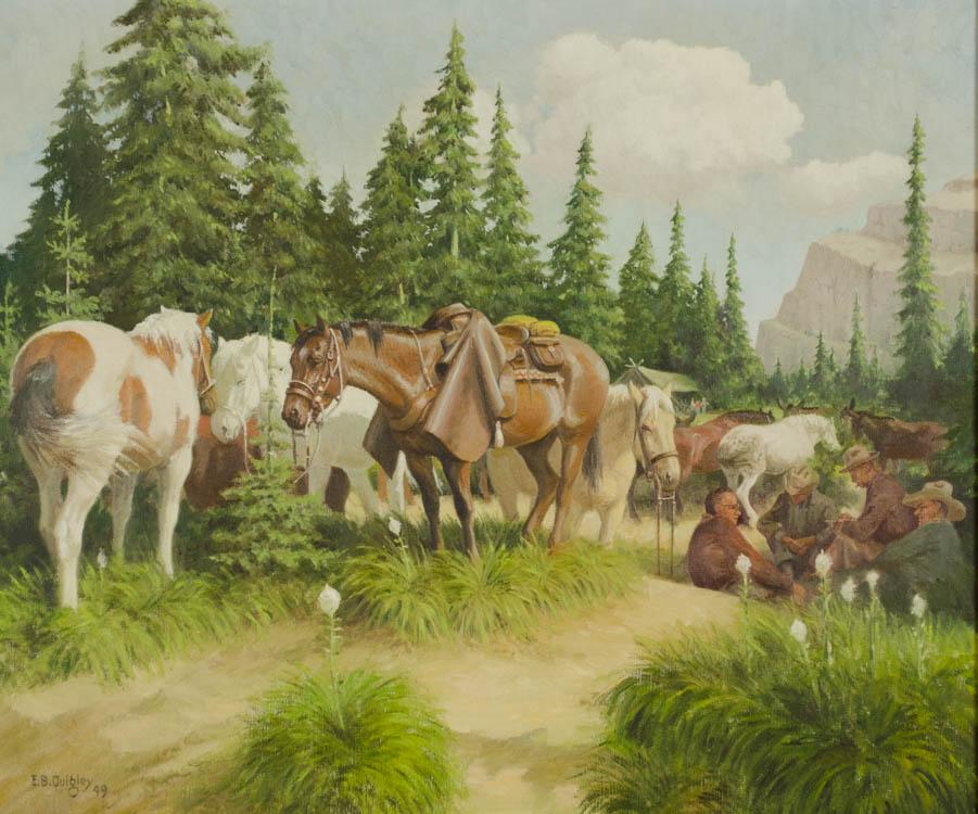 Appraisal: EDWARD B QUIGLEY OIL ON CANVAS Portland Oregon - Montana