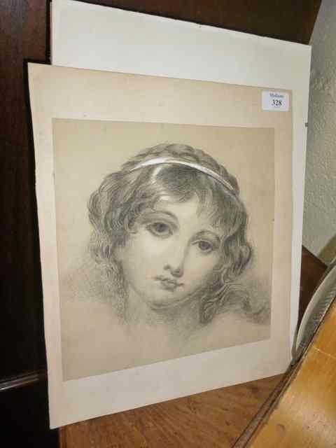 Appraisal: A TH CENTURY CONTINENTAL SCHOOL Portrait of a young girl