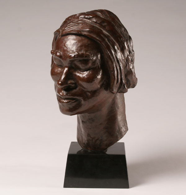 Appraisal: Nicolaus Koni Austrian American bronze female bust of Marian Anderson