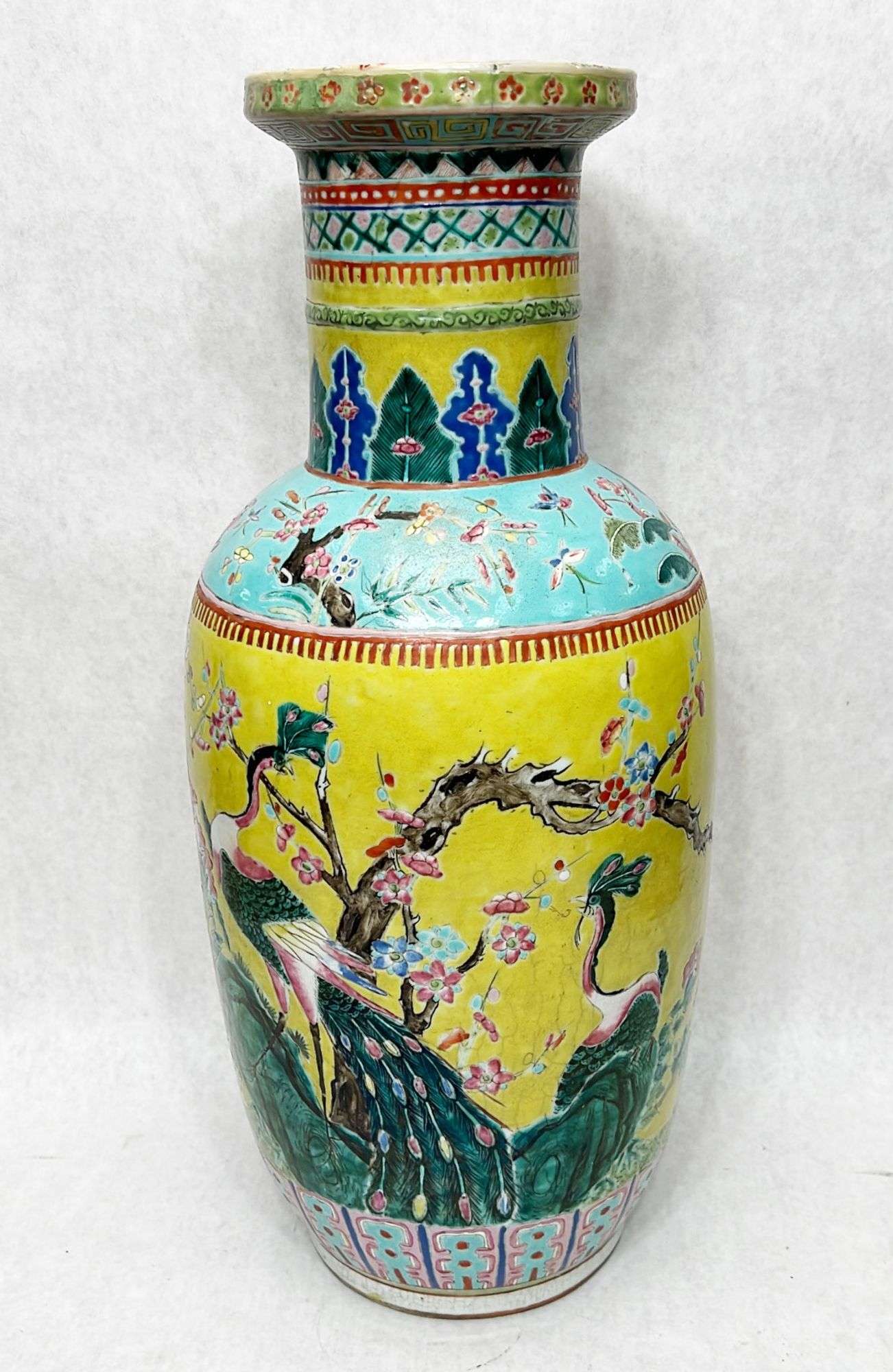 Appraisal: Chinese famille rose porcelain vase thC Stands in height Restoration