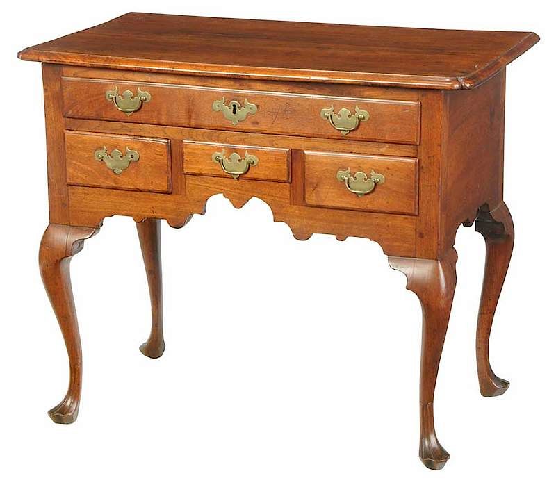 Appraisal: Delaware River Valley Queen Anne Walnut Lowboy probably Pennsylvania -