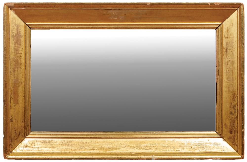 Appraisal: American Classical Giltwood Mirror th c molded frame with original