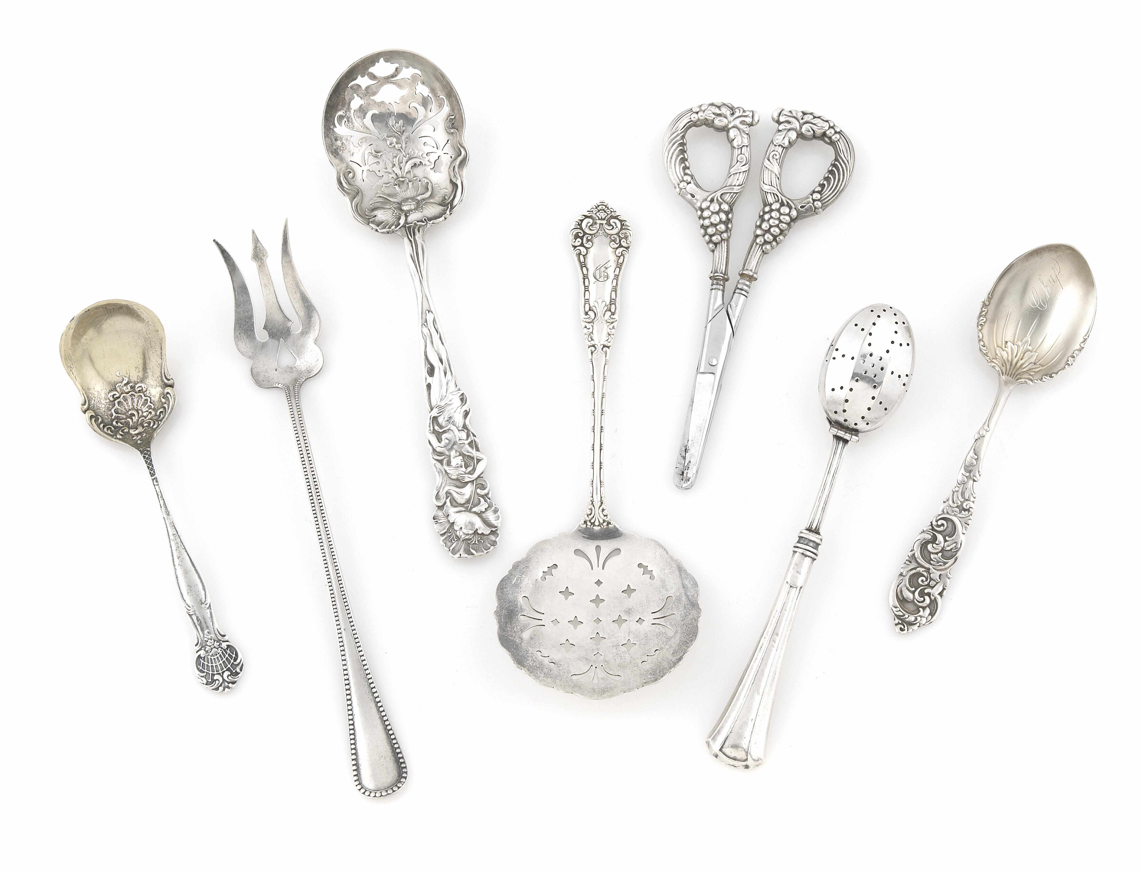 Appraisal: An assembled group of silver serving flatware th - th