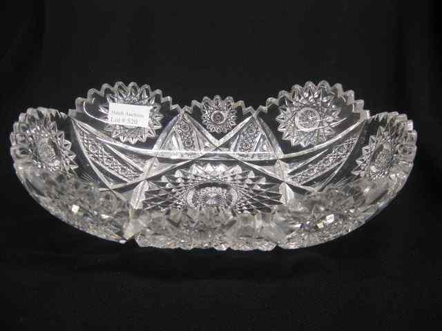 Appraisal: Cut Glass Bread Tray brilliant period hobstars bands of tiny