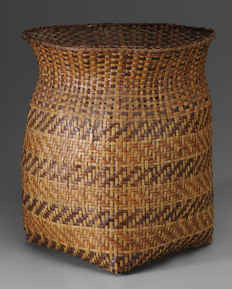 Appraisal: Cherokee River Cane Basket North Carolina mid th century traditional