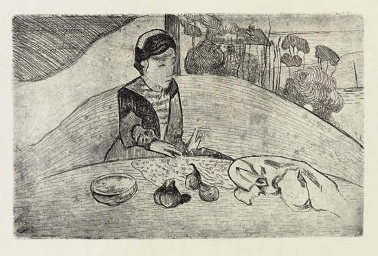 Appraisal: PAUL GAUGUIN La femme aux figues Etching printed in black