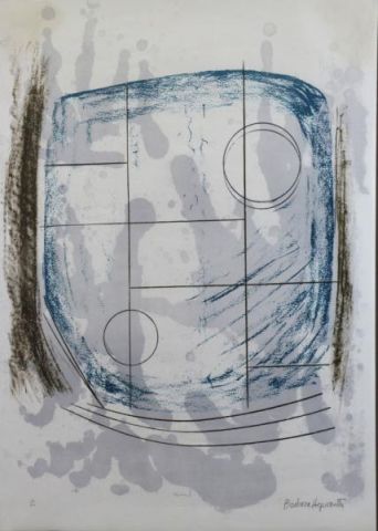 Appraisal: HEPWORTH Barbara Color Lithograph Cool Moon From the Aegean Suite